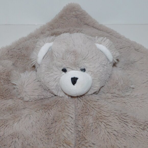 Manhattan Kids Cuddly Pal Brown Tan Teddy Bear Plush Security Blanket Baby Lovey - Picture 2 of 6